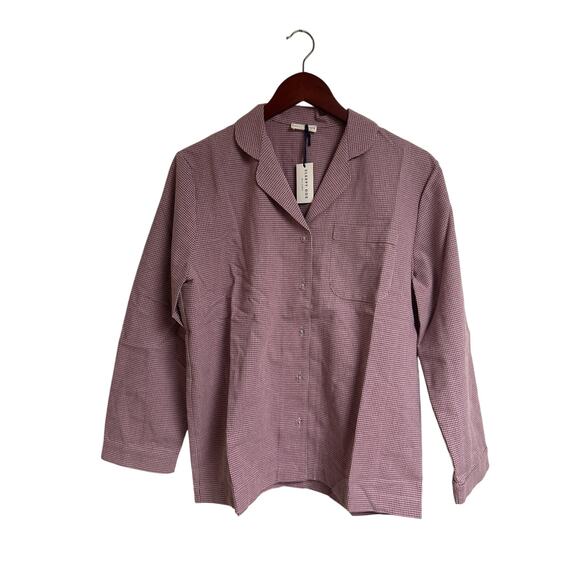 NEW Sleepy Doe PJ Set Gingham Plaid Organic Cotton Sleepwear Size M - Picture 1 of 9